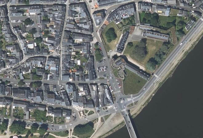 Vue aérienne Marché d'Ancenis-Saint-Géréon, Ancenis-Saint-Géréon