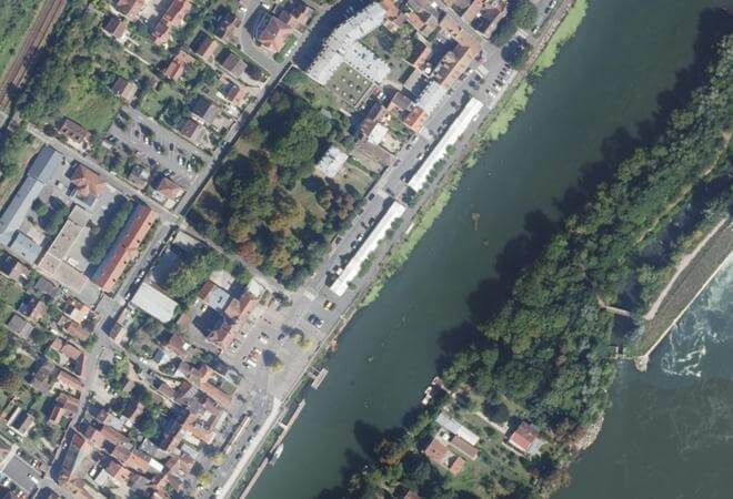 Vue aérienne Marché d'Andrésy, Andrésy