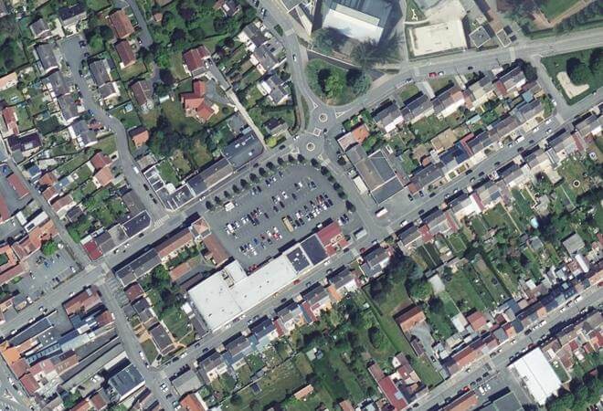 Vue aérienne Marché d'Annœullin, Annœullin