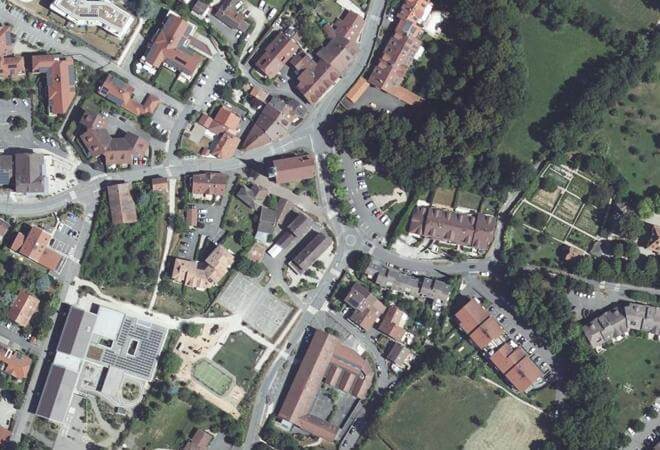 Vue aérienne Marché d'Archamps, Archamps