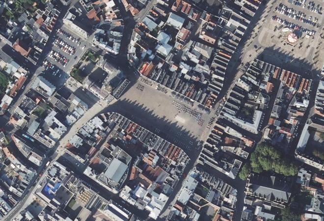 Vue aérienne Marché d'Arras, Arras