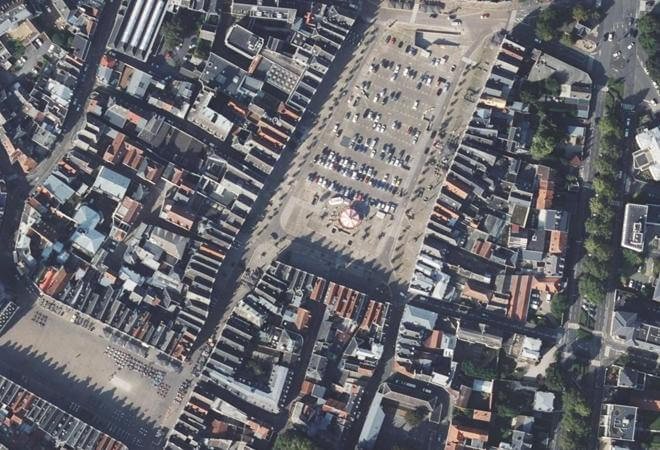 Vue aérienne Marché d'Arras, Arras