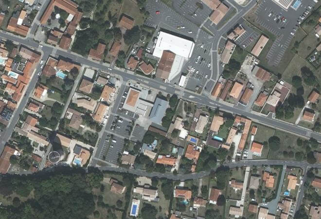 Vue aérienne Marché d'Arvert, Arvert