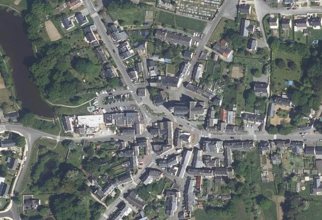 Vue aérienne Marché d'Assérac, Assérac