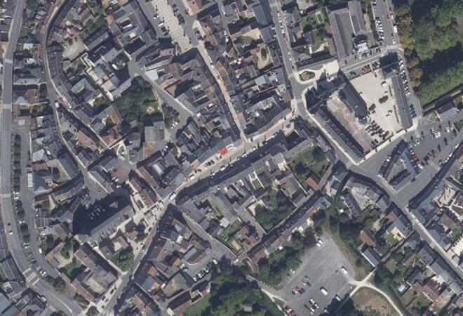 Vue aérienne Marché d'Aubigny-sur-Nère, Aubigny-sur-Nère