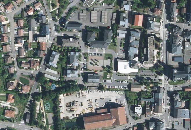 Vue aérienne Marché d'Audun-le-Tiche, Audun-le-Tiche