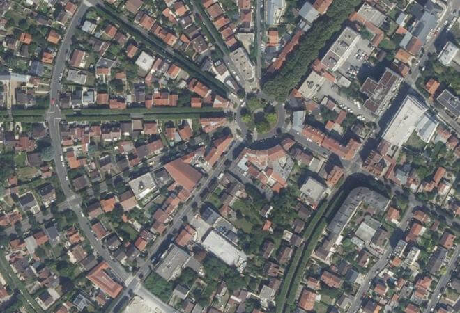 Vue aérienne Marché d'Aulnay-sous-Bois, Aulnay-sous-Bois