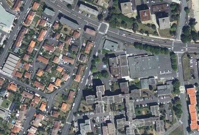 Vue aérienne Marché d'Aurillac, Aurillac