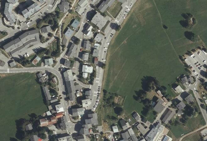 Vue aérienne Marché d'Aussois, Aussois