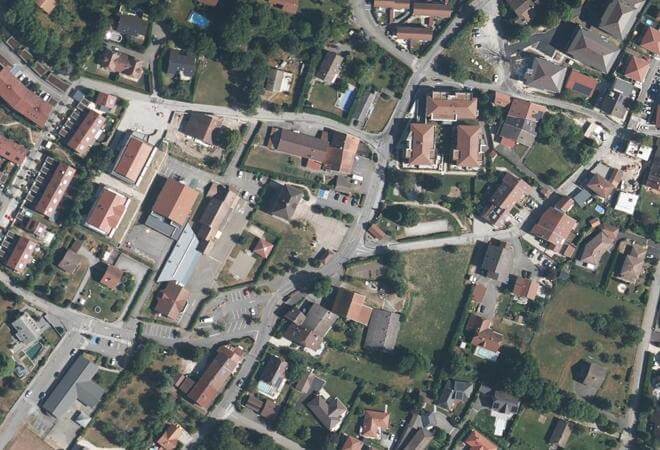 Vue aérienne Marché d'Échenevex, Échenevex