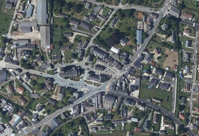 Vue aérienne Marché d'Épaignes, Épaignes