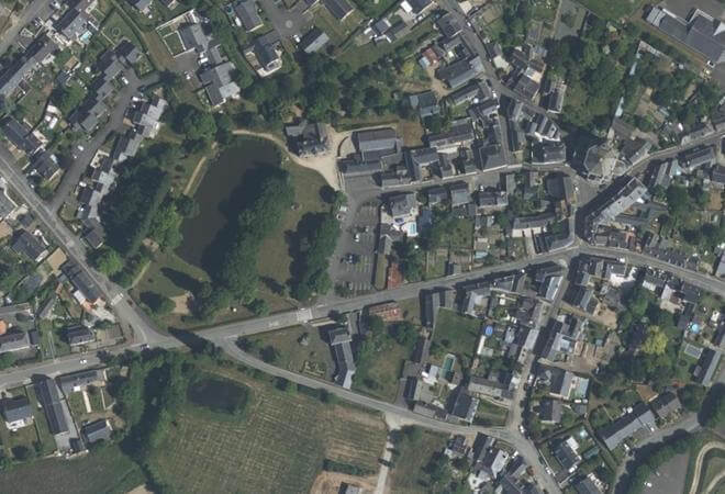 Vue aérienne Marché d'Erdre-en-Anjou, Erdre-en-Anjou