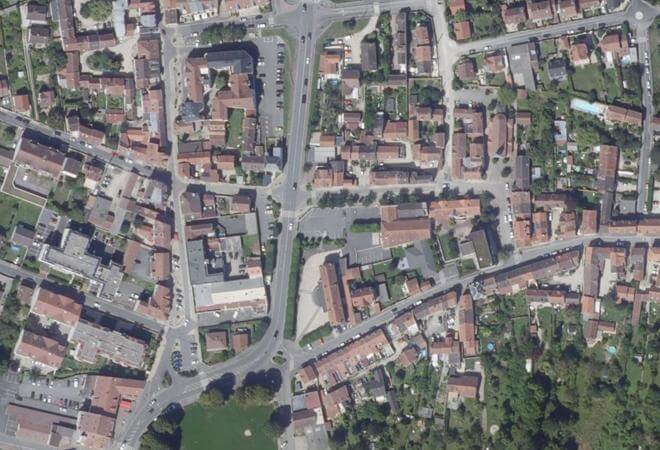 Vue aérienne Marché d'Esbly, Esbly
