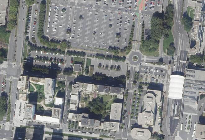 Vue aérienne Marché d'Évry, Évry-Courcouronnes