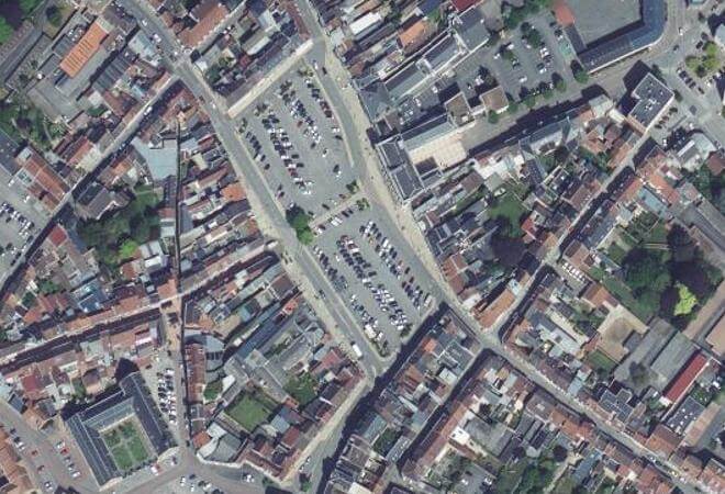 Vue aérienne Marché d'Hazebrouck, Hazebrouck