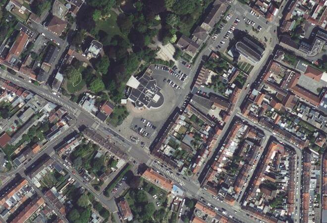 Vue aérienne Marché d'Hellemmes, Lille