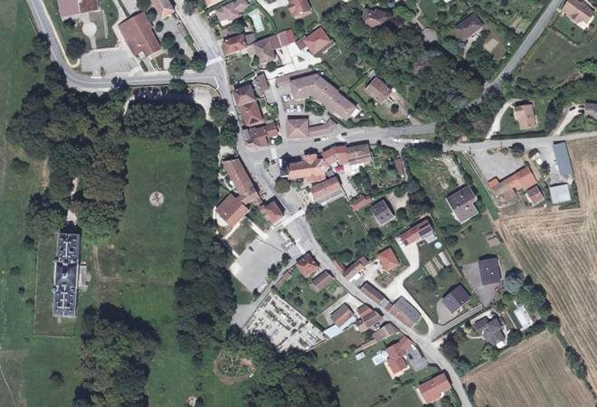 Vue aérienne Marché d'Herbeys, Herbeys