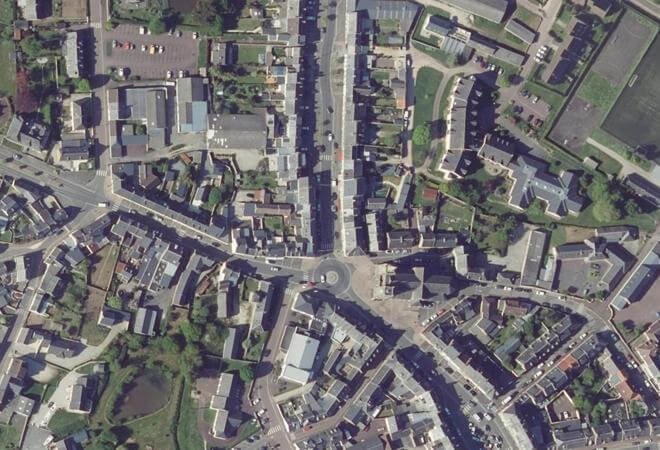 Vue aérienne Marché d'hiver de La Haye, La Haye