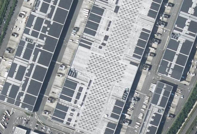 Vue aérienne Marché d'intérêt national de Nantes Métropole, Rezé
