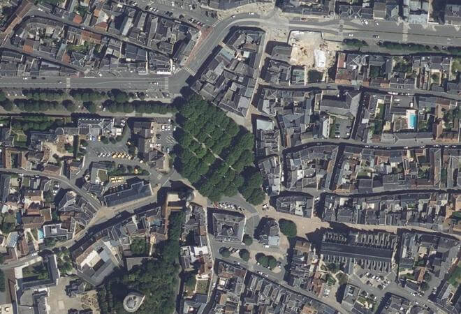 Vue aérienne Marché d'Issoudun, Issoudun