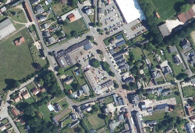 Vue aérienne Marché d'Offranville, Offranville