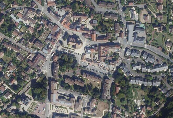 Vue aérienne Marché d'Orgeval, Orgeval