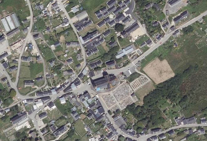 Vue aérienne Marché d'Ouessant, Ouessant