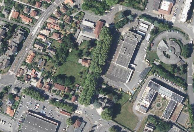 Vue aérienne Marché d'Ousse-des-Bois, Pau