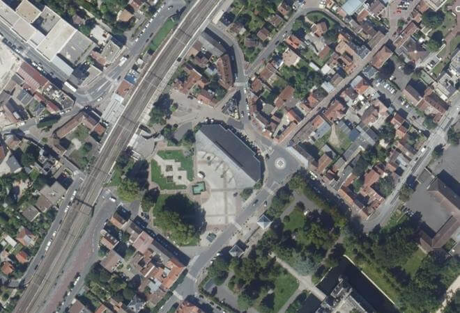 Vue aérienne Marché Davout, Savigny-sur-Orge