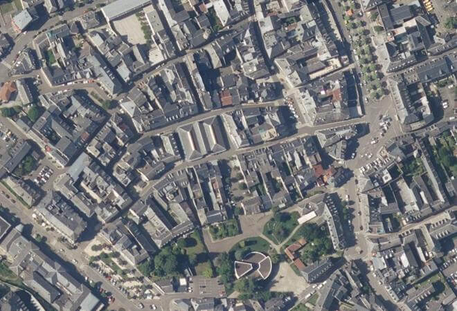 Vue aérienne Marché de Bagnères-de-Bigorre, Bagnères-de-Bigorre