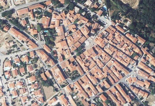 Vue aérienne Marché de Banyuls-dels-Aspres, Banyuls-dels-Aspres