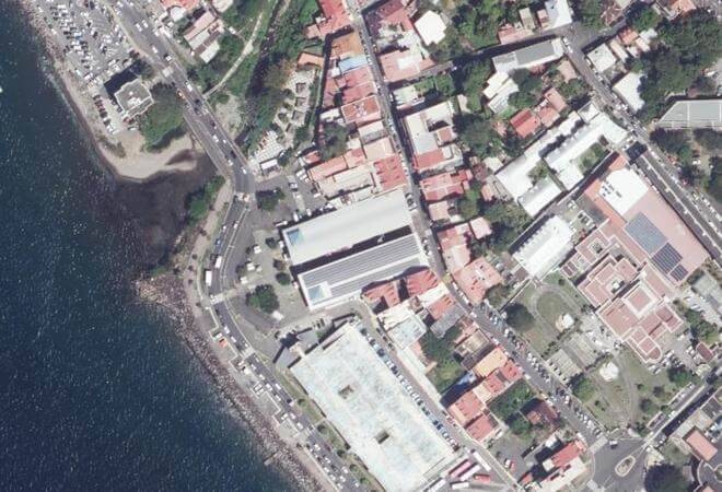 Vue aérienne Marché de Basse-Terre, Basse-Terre