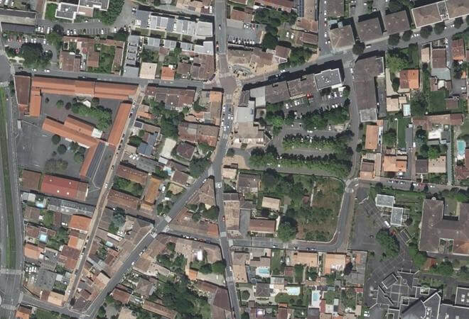 Vue aérienne Marché de Bègles - Samedi, Bègles