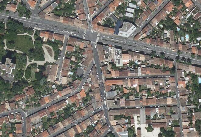 Vue aérienne Marché de Bègles, Bègles