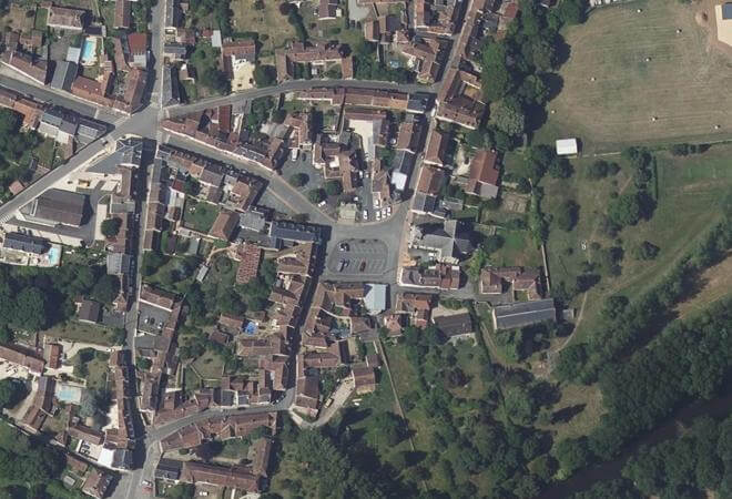 Vue aérienne Marché de Bélâbre, Bélâbre