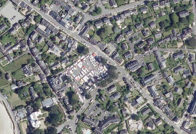 Vue aérienne marché de Bénodet, Bénodet