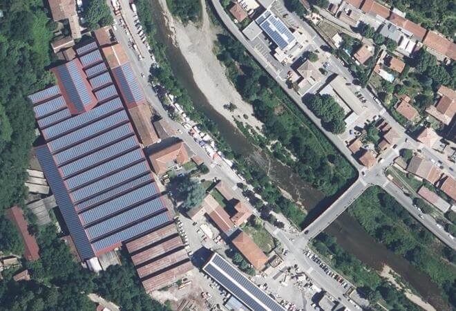 Vue aérienne Marché de Bessèges, Bessèges