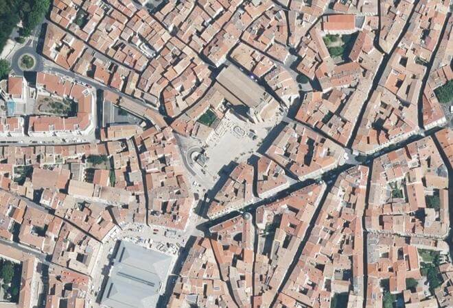 Vue aérienne Marche de Béziers, Béziers