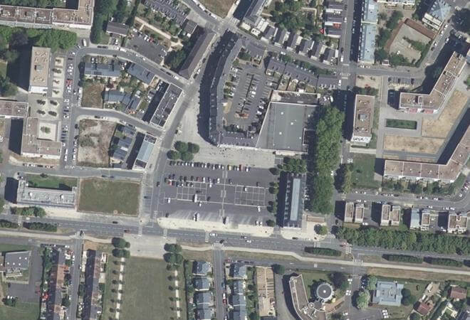 Vue aérienne Marché de Blois, Blois