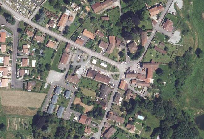 Vue aérienne Marché de Bonnac-la-Côte, Bonnac-la-Côte
