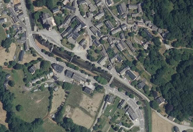 Vue aérienne Marché de Bordères-Louron, Bordères-Louron