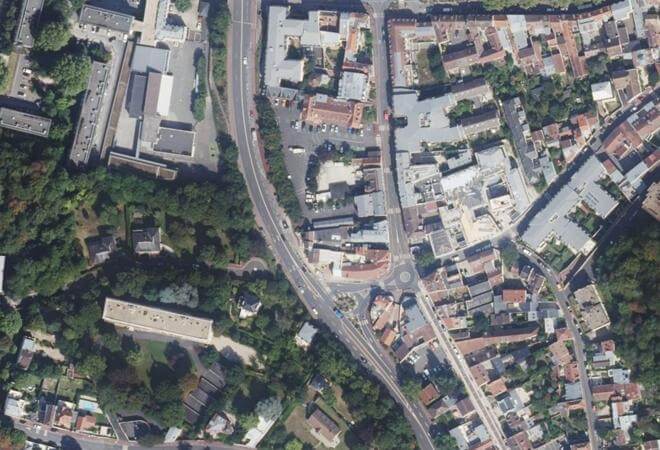 Vue aérienne Marché de Bougival, Bougival