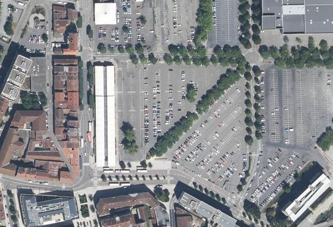 Vue aérienne Marché de Bourg-en-Bresse, Bourg-en-Bresse