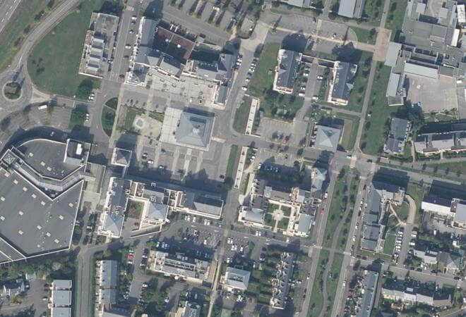 Vue aérienne Marché de Bruz, Bruz