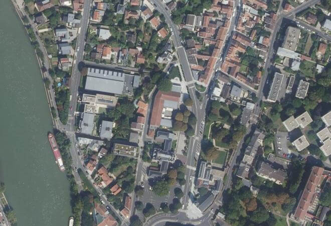 Vue aérienne Marché de Bry-sur-Marne, Bry-sur-Marne