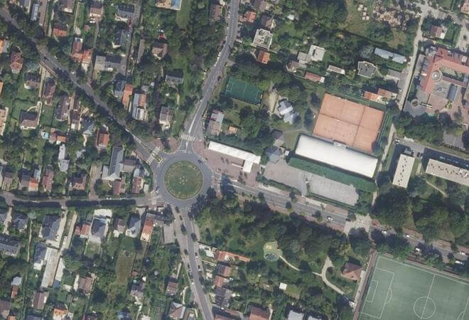 Vue aérienne Marché de Buzenval, Rueil-Malmaison