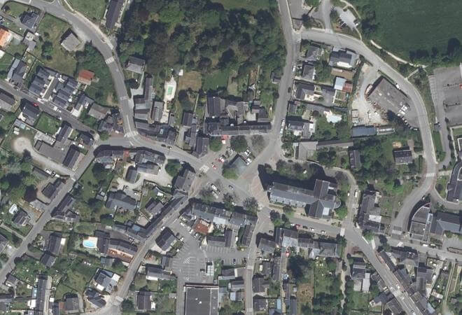 Vue aérienne Marché de Campbon, Campbon