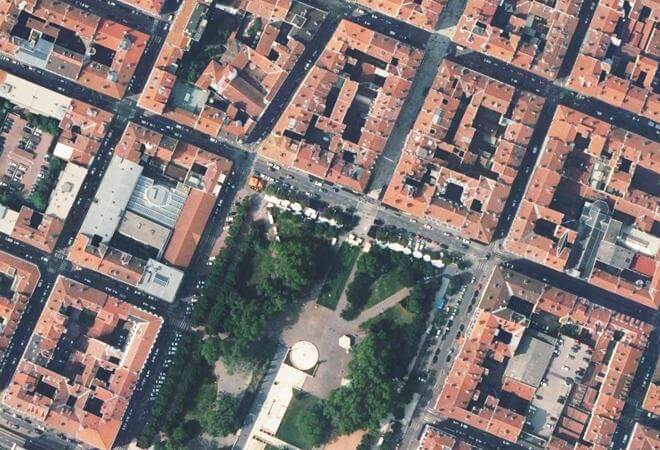 Vue aérienne Marché de Carnot, Lyon