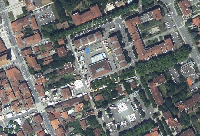 Vue aérienne Marché de Castanet-Tolosan, Castanet-Tolosan