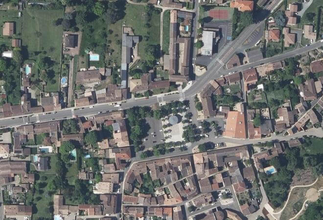 Vue aérienne Marché de Caudrot, Caudrot